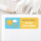 Cute Little Sunshine Baby shower Étiquette Merci (En situation)