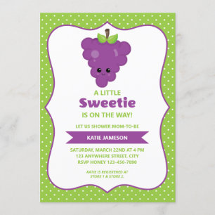 Cute Little Sweetie Grape Baby shower Kaart