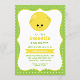 Cute Little Sweetie Lemon Baby shower Kaart