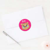 Cute little tiger gold start ronde sticker (Envelop)