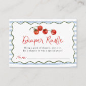 Cute Little Tomato Baby Shower Diaper Raffle Informatiekaartje (Voorkant)