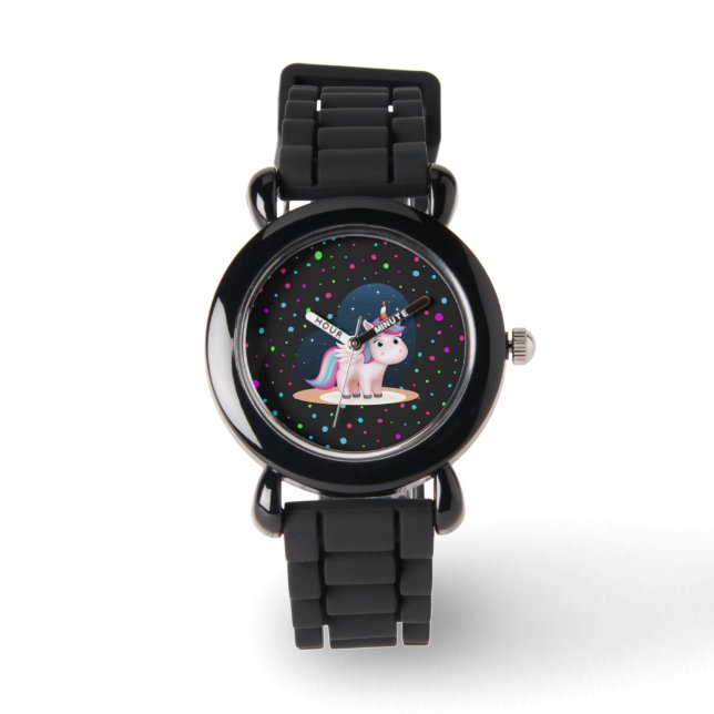 Cute Little Unicorn Horloge (Voorkant)