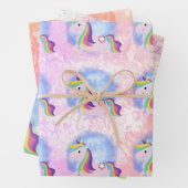 Cute little unicorn inpakpapier vel (In situ)