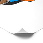 Cute Little Viking Warrior Cartoon Illustration Foto Afdruk (Hoek)