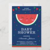 Cute Little Watermelon Baby shower Invitation (Devant)