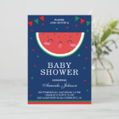 Cute Little Watermelon Baby shower Invitation (Debout devant)