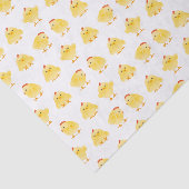 Cute Little Waterverf Chickens Patroon Tissuepapier (Detail)
