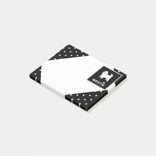 Cute Little Westie - West Highland Terrier Post-it® Notes (Schuin)