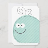Cute Little Whale Baby shower Invitation / Garçon (Dos)