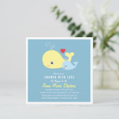 Cute Little Whales Baby shower Invitation (Debout devant)