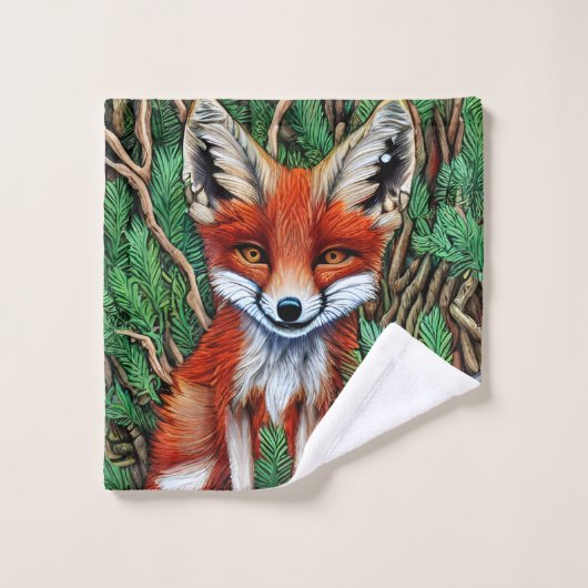 Cute Little Wilderness Fox (Gant de toilette)