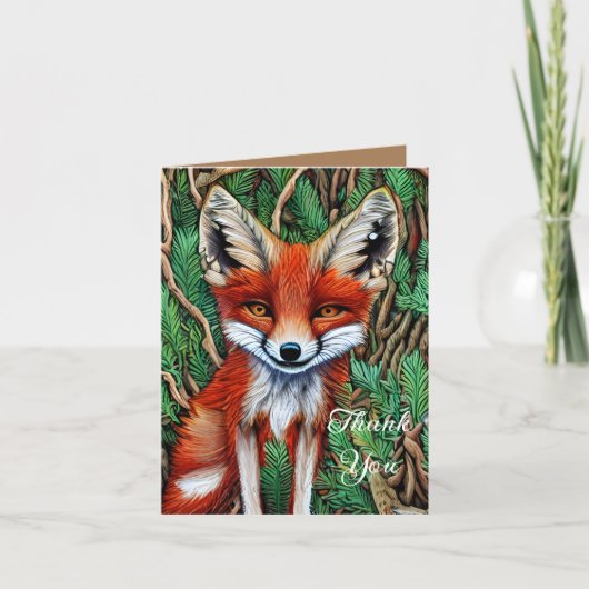 Cute Little Wilderness Fox Bedankkaart (Voorkant)