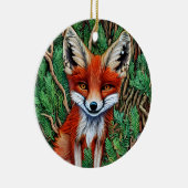 Cute Little Wilderness Fox Keramisch Ornament (Rechts)