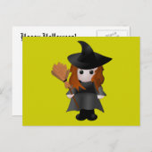 Cute Little Witch Briefkaart (Voorkant / Achterkant)