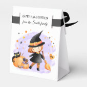 Cute Little Witch Halloween Favor Box Bedankdoosjes (Achterkant)