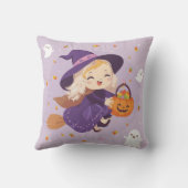 Cute Little Witch Halloween Pillow Kussen (Achterkant)