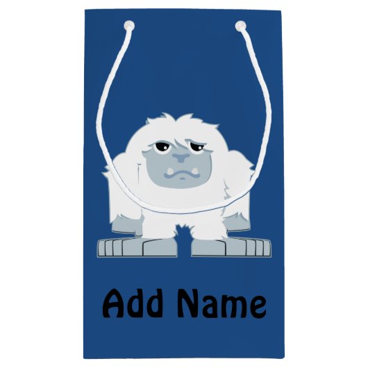 Cute little Yeti Klein Cadeauzakje (Achterkant)