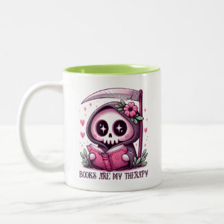 Cute livre livre livre café Mug Mug Deux tons Mug