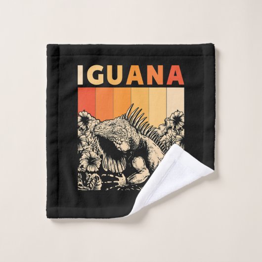 Cute Lizard Iguana Reptil Cadeau Iguana (Gant de toilette)
