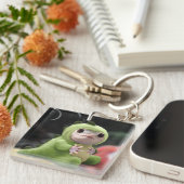 Cute Lizard Plushie Sleutelhanger (Voorkant Rechts)