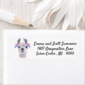 Cute Llama Alpaca Étiquettes de adresse animaux (En situation)