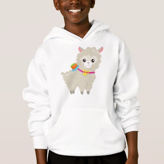 Cute Llama, Alpaca, Little Llama, Llama met Pet (Voorkant)