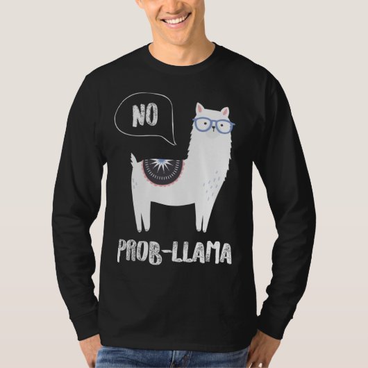 Cute Llama Alpaca Prob Llama  Farm Animals T-shirt (Voorkant)