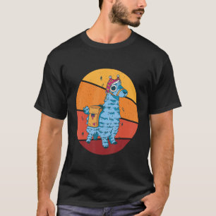 Cute Llama Alpaca Retro Vintage voor dieren T-shirt