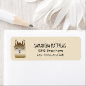 Cute Llama Animal Return Label (Insitu)