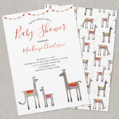 Cute Llama Baby shower Invitation
