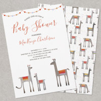 Cute Llama Baby shower Invitation