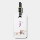 Cute llama bagagelabel (Voorkant verticaal)