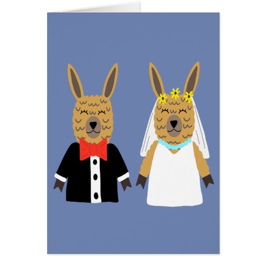 Cute Llama Bride en Groom (Voorkant)