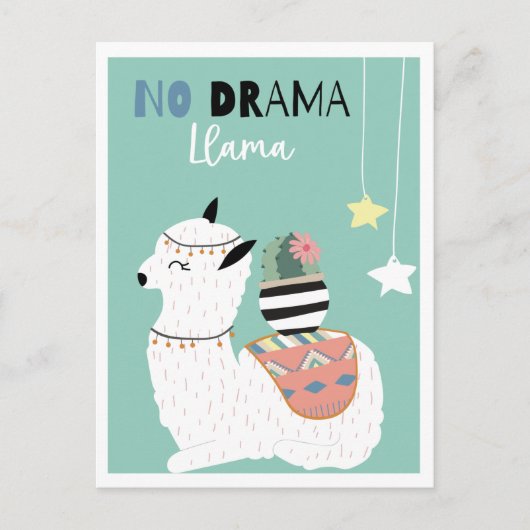 Cute llama briefkaart (Voorkant)