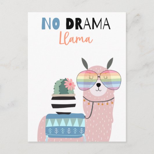 Cute llama briefkaart (Voorkant)