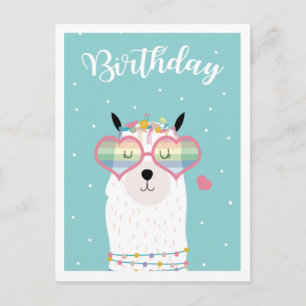Cute llama briefkaart