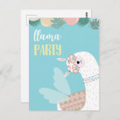 Cute llama briefkaart (Voorkant / Achterkant)