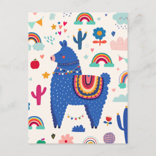Cute llama briefkaart