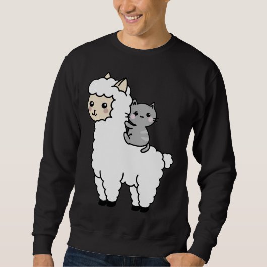 Cute Llama Cat Best Friends Trui (Voorkant)