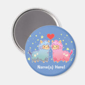Cute Llama Couple Magnet (Recto/Verso)