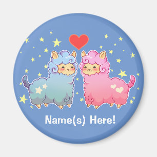 Cute Llama Couple Magnet Magneet