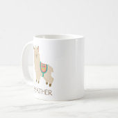 Cute Llama Custom Mane Coffee Mok (Voorkant links)