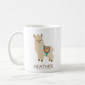 Cute Llama Custom Mane Coffee Mok (Links)