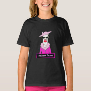 Cute Llama Design Girl T-shirt