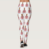 Cute Llama draagt Funny Ugly KerstSweater Leggings (Achterkant)