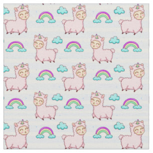 Cute Llama Fabric Stof