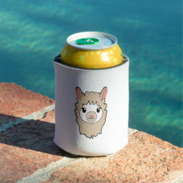 Cute Llama Face Tekening Blikjeskoeler