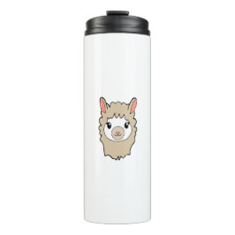 Cute Llama Face Tekening Thermosbeker