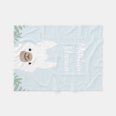 Cute Llama Fleece Blanket (Voorkant (Horizontaal))