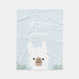 Cute Llama Fleece Blanket